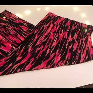 🧡Pink/orange leopard print maxi skirt